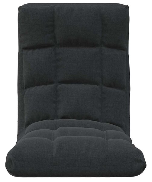 Skládací lenoška na podlahu černá textil 336590