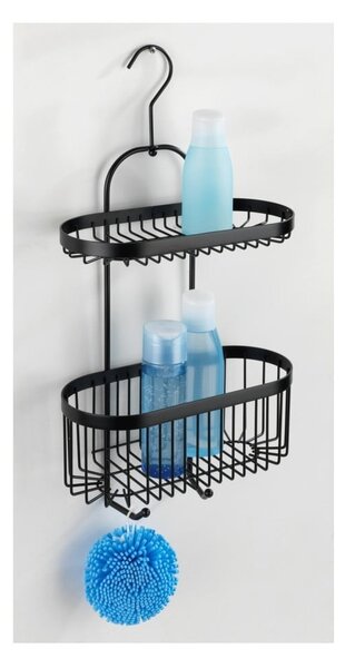 Černý závěsný košík Wenko Classic Plus 2 Tier Caddy