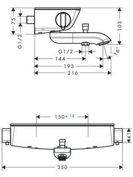 Hansgrohe Ecostat Select, Umyvadlo, Chrom