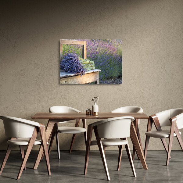Skleněný obraz - Levandulové svazky (70x50 cm)