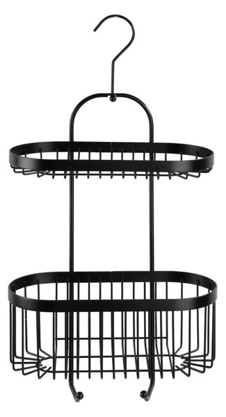 Černý závěsný košík Wenko Classic Plus 2 Tier Caddy