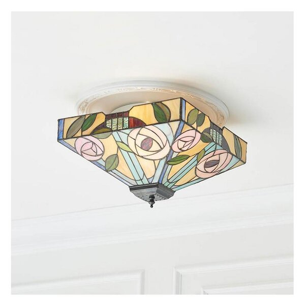 Endon 70699 - Stropní svítidlo Tiffany WILLOW 2xE27/60W/230V 35x35 cm