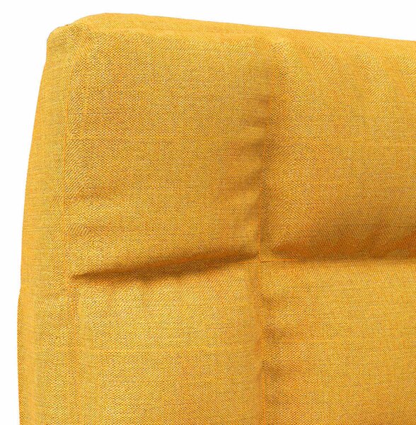 Skládací lenoška na podlahu hořčicově žlutá textil 336591