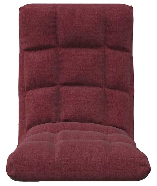 Skládací lenoška na podlahu vínová textil 336592