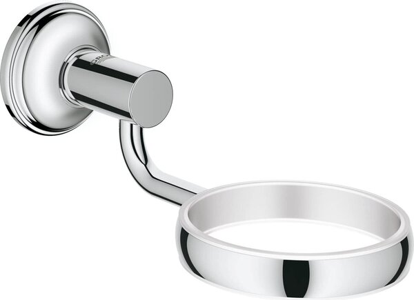 Držák Grohe Essentials chromovaný, pro mýdlové misky, fén, kelímky a dávkovač mýdla
