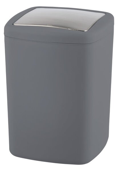 Antracitový odpadkový koš Wenko Barcelona L, výška 28,5 cm