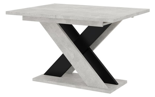 Jídelní stůl Xalin (světle šedá + černá) (pro 4 až 6 osob). Vlastní profesionální přeprava až k Vám domů 1055282