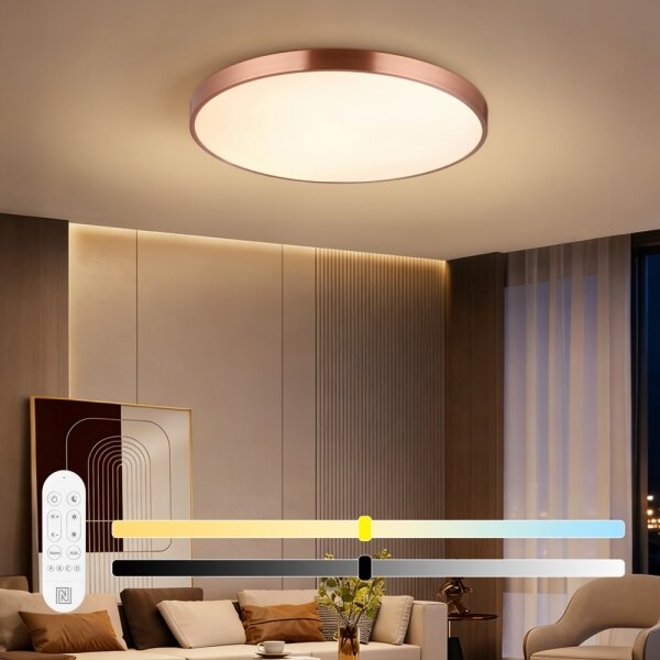 Immax NEO 07323L-LED Stm strop sv SEMPLICI 96W/230V pr.80cm Wi-Fi Tuya rose+DO