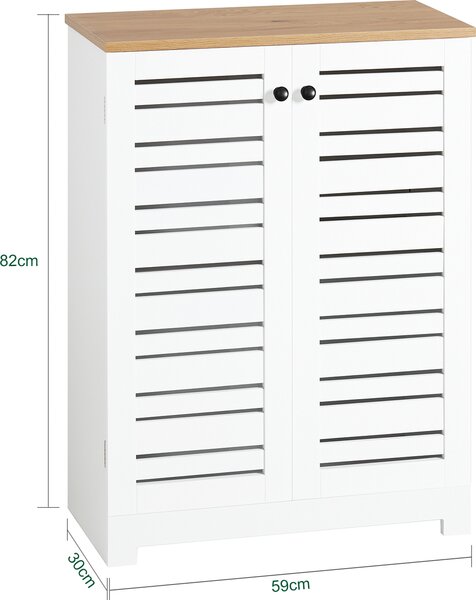 SoBuy BZR41-W Koupelnová komoda Koupelnová komoda Koupelnová skříňka Bílá