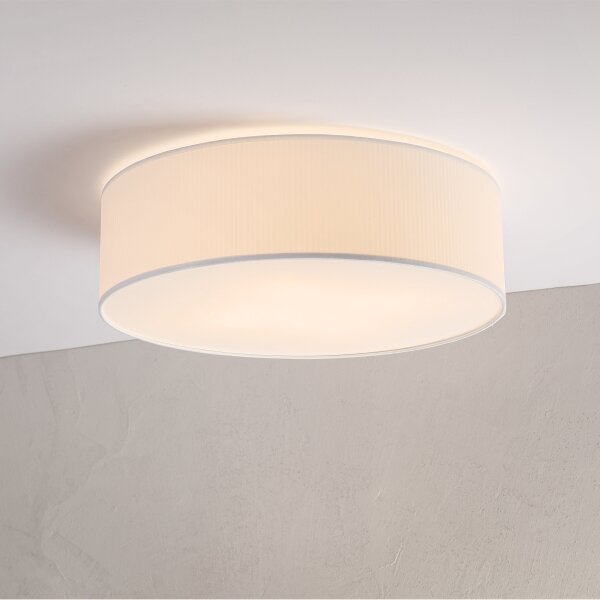 Stropní svítidlo SIRJA PLISADO 4xE27/15W/230V pr. 45 cm bílá