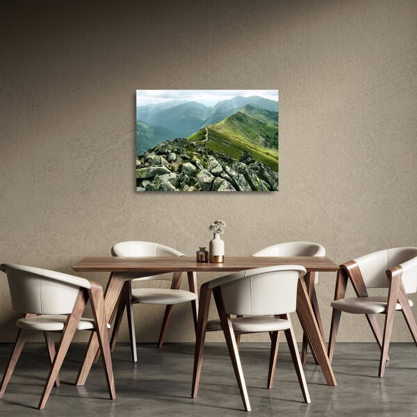 Skleněný obraz - Horská krajina (70x50 cm)