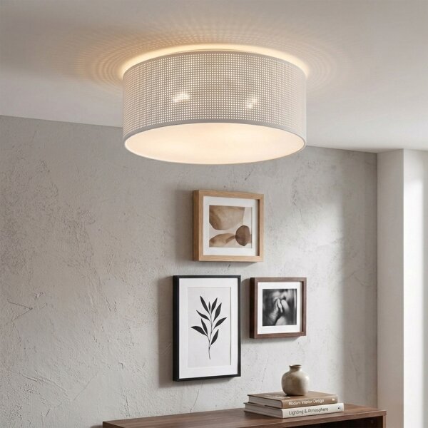 Stropní svítidlo SIRJA PLISADO 2xE27/15W/230V pr. 35 cm bílá