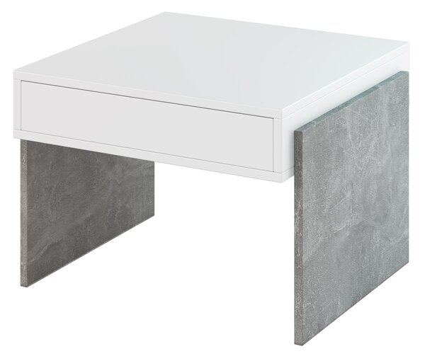 Konferenční stolek Zantra (bílá + kámen). 1055292