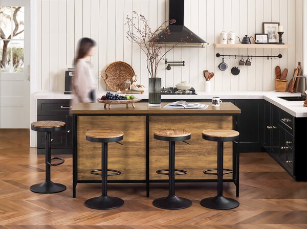 SoBuy Volně stojící kuchyňský ostrov kuchyňská skříňka Multifunkční kuchyňská skladovací jednotka Sideboard Bufetová vitrína do obývacího pokoje kuchyně KNL01-F