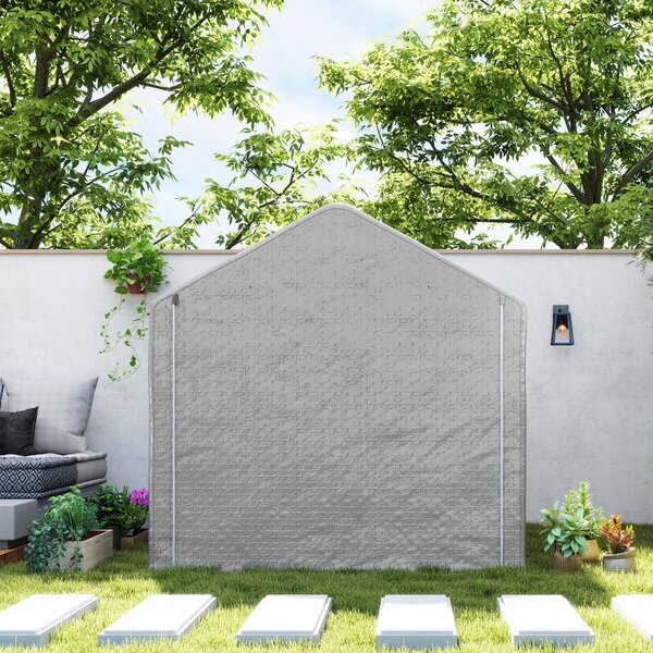 Outsunny Zahradní Kůlna 2 x 2 x 2 m Exteriérový Přístřešek na Kolo s Pozinkovaným Ocelovým Rámem, Vodotěsný a UV-Odolný, Úložný Stan pro Kolo, Motocyk