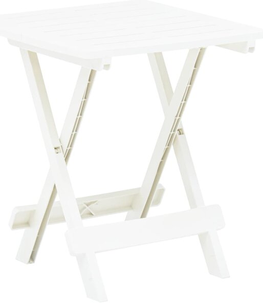Skládací zahradní stůl Janson - bílý | 45x43x50 cm