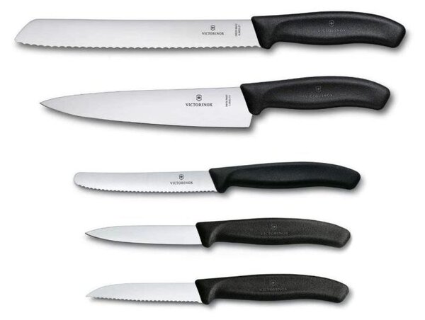Victorinox - Sada kuchyňských nožů SWISS CLASSIC 5 ks černá