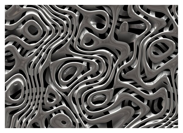Skleněný obraz - Metalická abystrakce (70x50 cm)