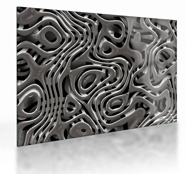 Skleněný obraz - Metalická abystrakce (70x50 cm)