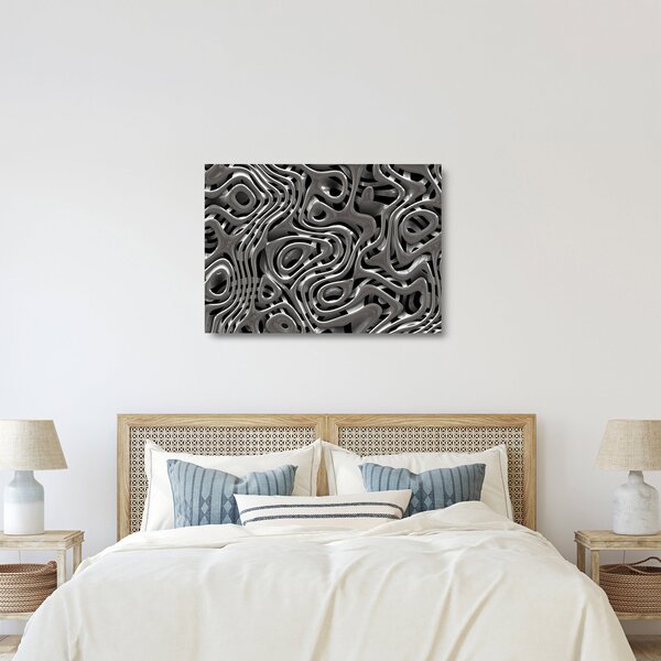 Skleněný obraz - Metalická abystrakce (70x50 cm)