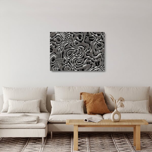 Skleněný obraz - Metalická abystrakce (70x50 cm)