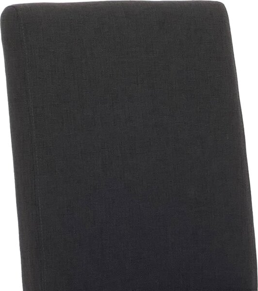 Sada 2 jídelních židlí Kuchyňská židle Littau Textil, černá, světlé nohy