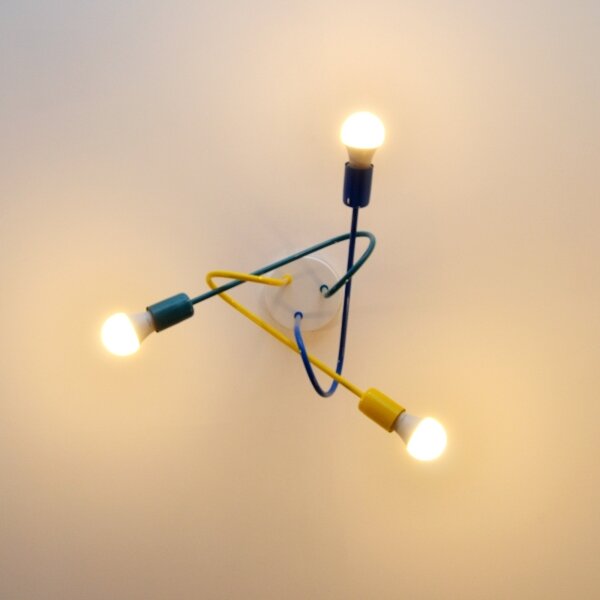 LED Dětský přisazený lustr OXFORD 3xE27/15W/230V
