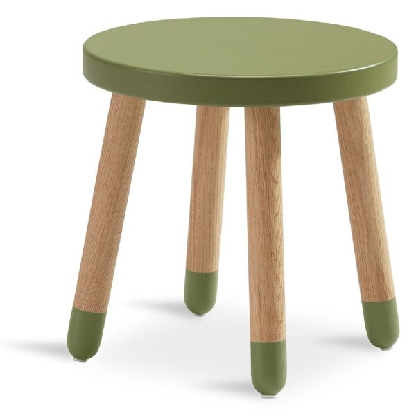 Zelená dětská stolička Flexa Dots, ø 30 cm