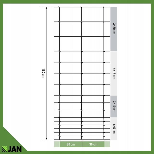 Plot z proutí – opletený plot – rozměry 180/17/30 cm – výška 180 cm – délka 50 metrů – pozinkovaný, lehký a odolný – plot pro lesní využití