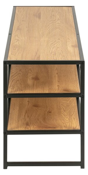 TV stolek v dekoru dubu v černo-přírodní barvě 120x46 cm Seaford – Actona