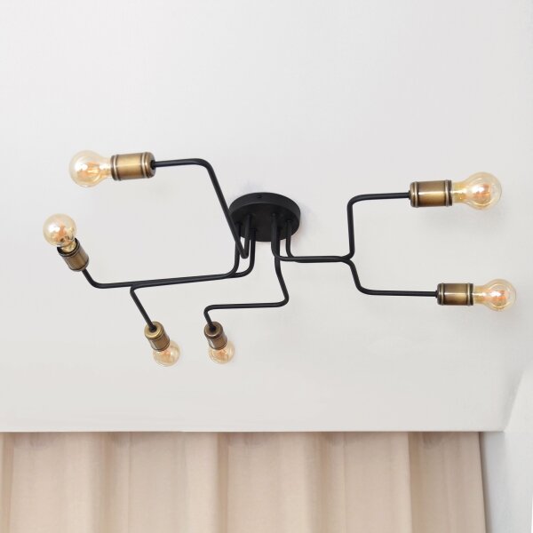 LED Přisazený lustr TUBE 6xE27/15W/230V