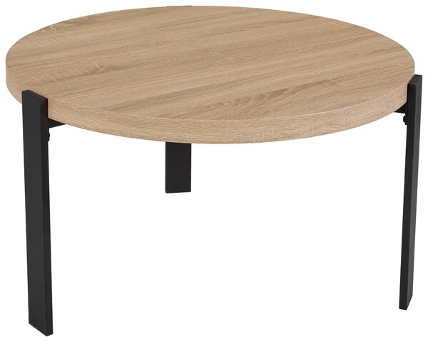 SADA KONFERENČNÍCH STOLKŮ, černá, barvy dubu, kov, kompozitní dřevo, 60-80/60-80/40-45 cm MID.YOU - Konferenční stolky, Online Only