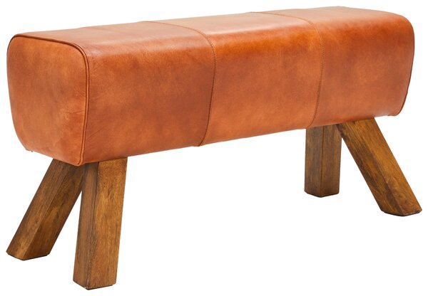 TABURETOVÁ LAVICE, dřevo, kůže, 90/46/30 cm Livetastic - Online Only lavice, Online Only