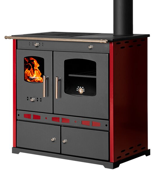P. Eco LUX Bordo - litinová kamna na dřevo o výkonu 7,38 kW
