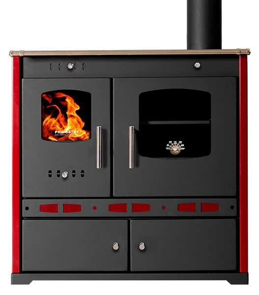P. Eco LUX Bordo - litinová kamna na dřevo o výkonu 7,38 kW