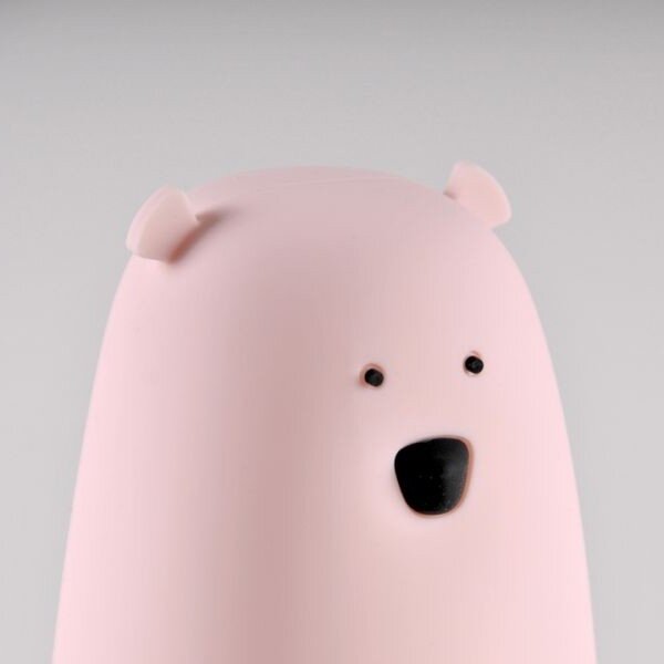 LED RGB Dětská dotyková lampička BEAR LED/0,8W/5V růžová + USB