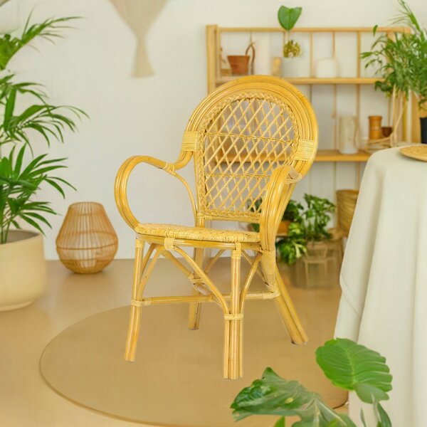 RattaNeo Coral k45 židle med Rattan Přírodní