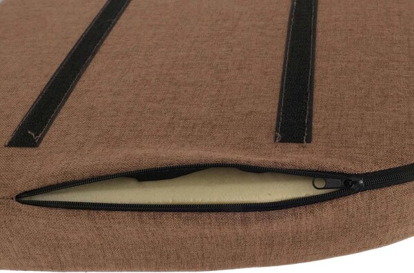Sada 2 jídelních židlí HWC-O27, kuchyňská židle čalouněná židle, látka/textil (280g/m²) kov hnědá