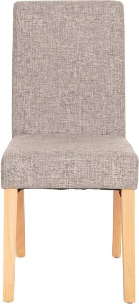 Jídelní židle Litta šedá látka (SET 2 ks) - Světle hnědá