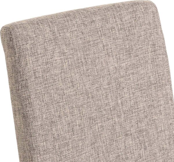 Jídelní židle Litta šedá látka (SET 2 ks) - Světle hnědá