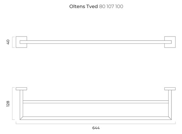 Oltens Tved věšák na ručník chrom 80107100