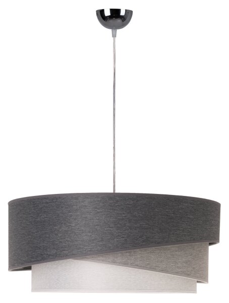 Duolla - Lustr na lanku KOBO 1xE27/15W/230V pr. 45 cm antracit/šedá/bílá