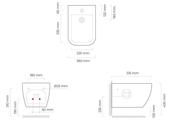 Oltens Vernal bidet závěsný bílá 46002000