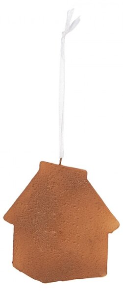 Závěsná vánoční ozdoba perníkový domeček s třpytivou polevou Bevroren XII – 9x1x10 cm