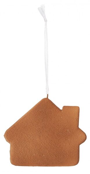 Závěsná vánoční ozdoba perníkový domeček s třpytivou polevou Bevroren III – 9x1x8 cm