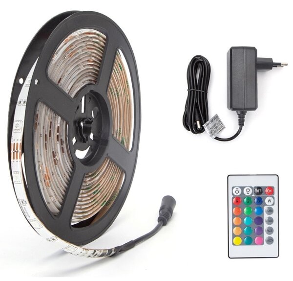 Aigostar - LED RGB Stmívatelný pásek 5m LED/24W/12/230V IP65 + DO