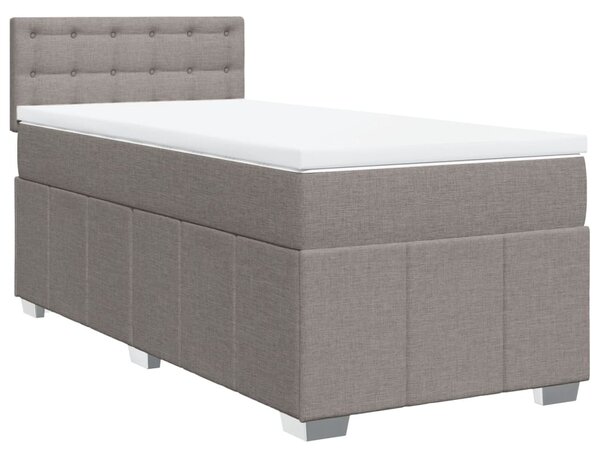 Box spring postel s matrací taupe 100 x 200 cm textil 3289297