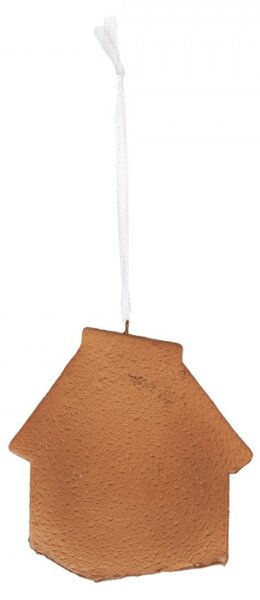 Závěsná vánoční ozdoba perníkový domeček s třpytivou polevou Bevroren I – 9x1x10 cm