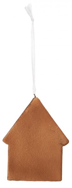 Závěsná vánoční ozdoba perníkový domeček s třpytivou polevou Bevroren VII – 8x1x10 cm