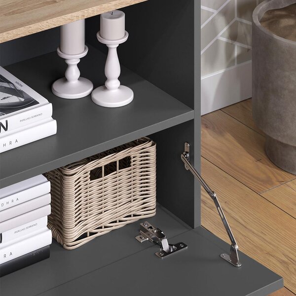 Kredenc Vicco Wido Anthracite/Sonoma 60 x 50 cm s klapkou, Model 57447